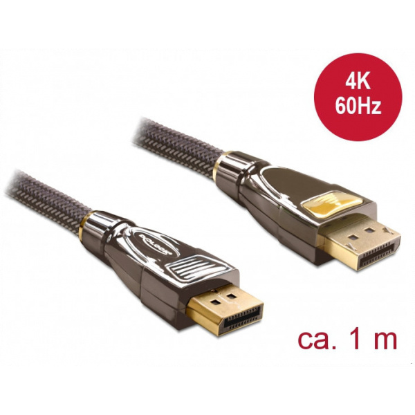 DisplayPort (M/M) Premium kábel 1m - Delock (4K 60Hz) #1