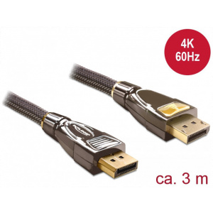 DisplayPort (M/M) Premium kábel 3m - Delock (4K 60Hz) #1