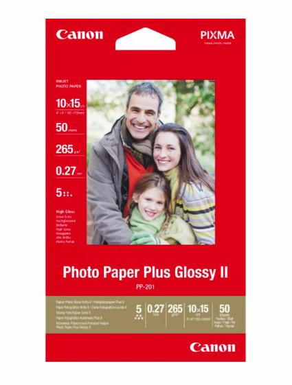 Canon Plus Glossy II PP-201 fotópapír 10x15cm 50 lap, fényes (265g) #1
