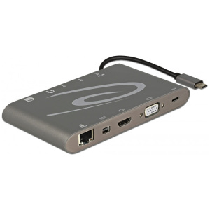 Delock USB Type-C™ 3.1-es dokkolóállomás, 4K (sötétszürke) #1