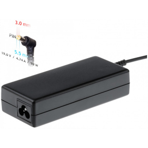 AC adapter Samsung notebookhoz 19V 4,74A (90W) - 5,5x3,0 mm + pin #1