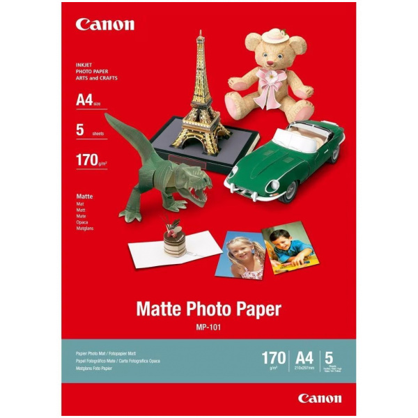 Canon Matte Photo Paper MP-101 fotópapír A4 5 lap, matt (170g) #1