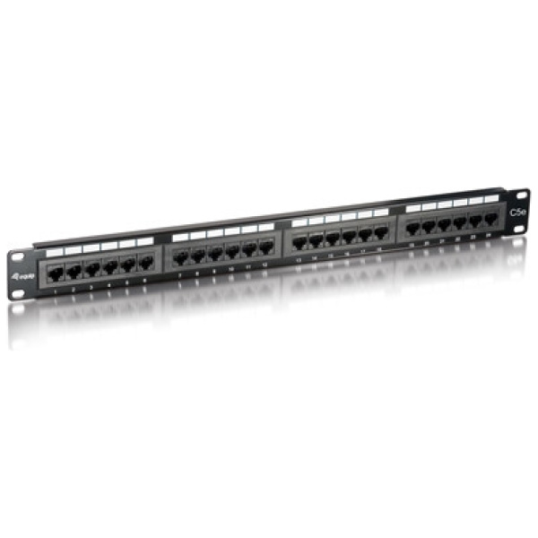 UTP patchpanel Cat5e 24-port 19" 1U Equip (nem árnyékolt) #1