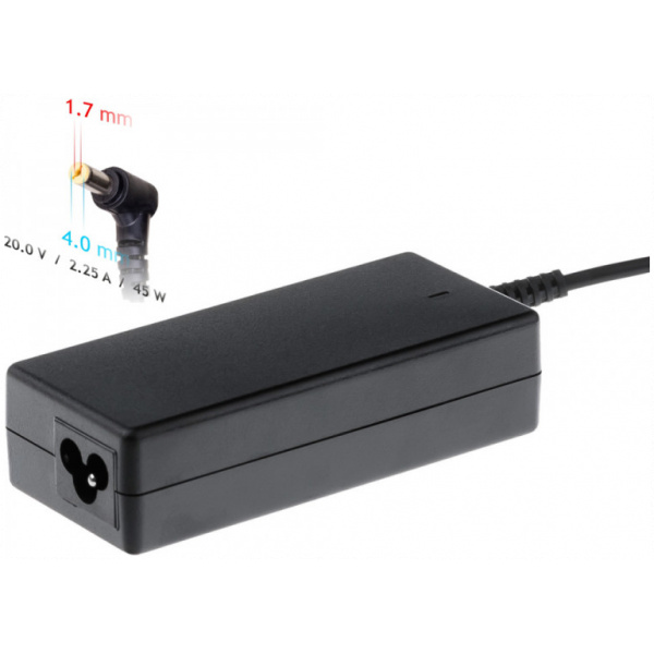 AC adapter Lenovo notebookhoz 20V 2,25A (45W) - 4,0x1,7 mm #1