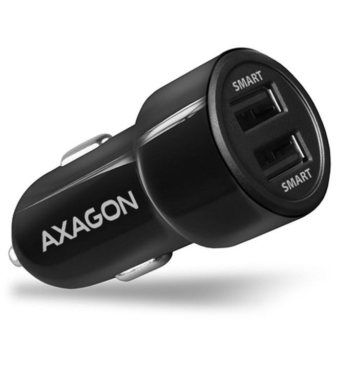 USB Car charger (autós töltő adapter) Dual Smart 2x 2.4A (össz) - Axagon #1