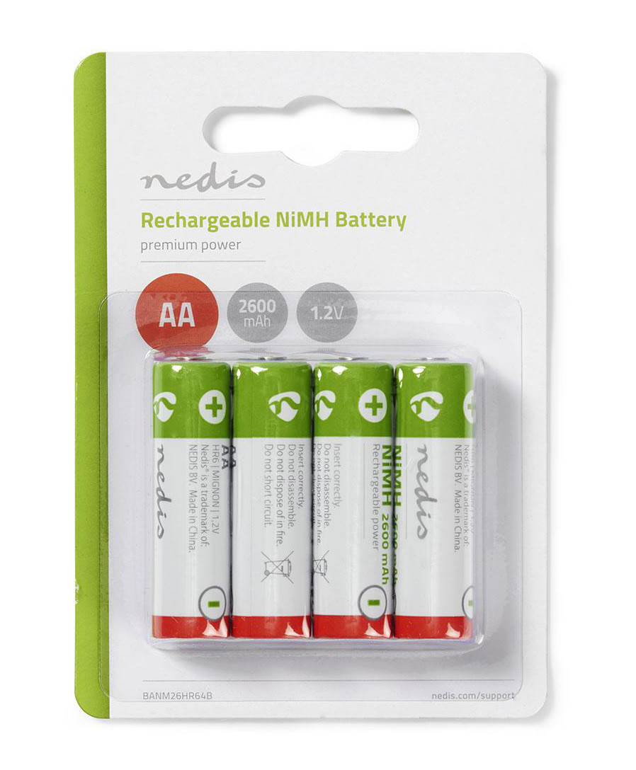 Nedis NiMH akku AA (ceruza) 2600 mAh (4db) #1