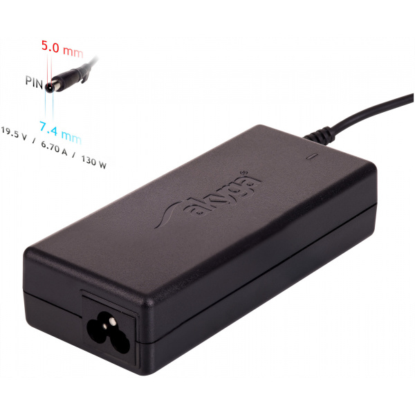 AC adapter Dell notebookhoz 19,5V 6,7A (130W) - 7,4x5,0 mm + pin #1