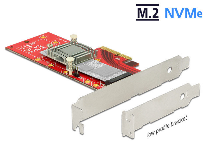 Delock PCI Express x4 Kártya > 1 x belső NVMe M.2 SSD-hez, 110 mm hűtőbordával #1