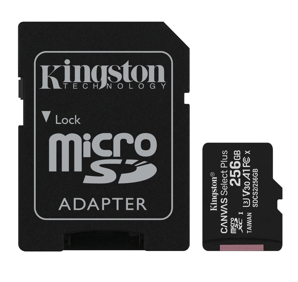 256GB Kingston Canvas Select Plus microSD kártya + SD adapter (Class 10) #1