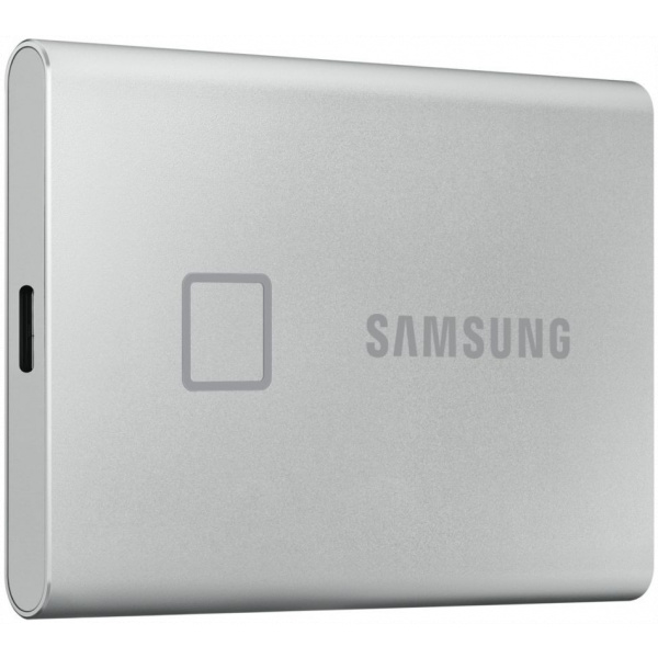 500GB Samsung T7 Touch hordozható SSD USB 3.2 (ezüst) #1