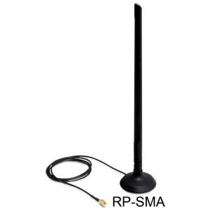 WiFi antenna Delock 6,5dBi, RP-SMA (körsugárzós, mágneses talppal) #1