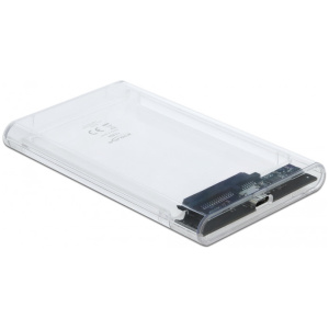 Delock USB 3.1 periféria ház 2,5" SATA HDD/SSD-hez (átlátszó) #1
