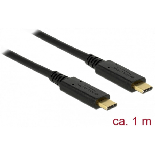 USB (C) – USB (C) (M/M) PD kábel 1m Delock #1