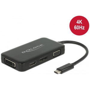Delock USB Type-C™ átalakító VGA / HDMI / DVI / DisplayPort kijelzőhöz 4K 60 Hz #1