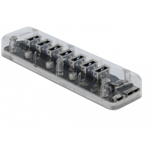 7-portos USB HUB (átlátszó) Delock (USB 3.0) #1