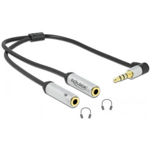 Delock Jack combo átalakító CTIA (1x 3.5 Jack combo L > 2x 3.5 Jack audio) #1
