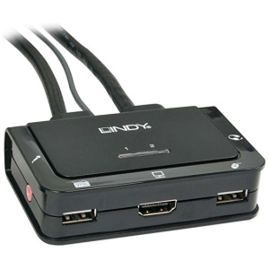 KVM 2 PC átkapcsoló - HDMI, USB és audio csatlakozókkal (Lindy) #1