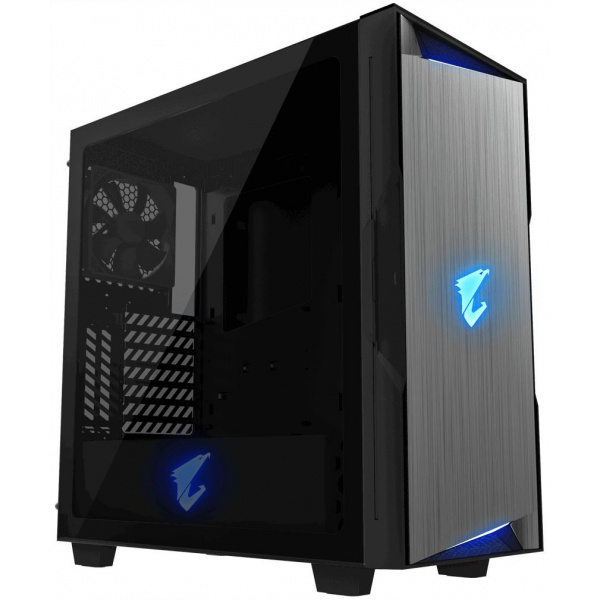 Gigabyte C300 Glass fekete ház üveg oldallappal #1