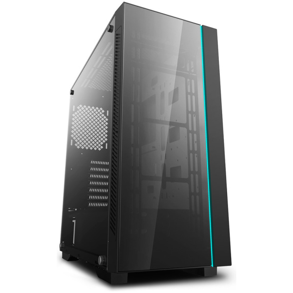 DeepCool Matrexx 55 V3 ház RGB csíkkal, üveg oldallappal (fekete) #1