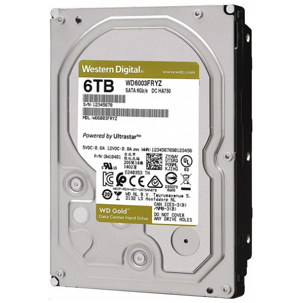 6TB WD Gold - SATA3 HDD 256MB - WD6003FRYZ #1