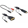 DVI-HDMI (M) kábel 2m, audioval (Delock) #1