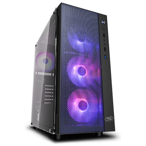 DeepCool Matrexx 55 Mesh ADD-RGB 4F ház, üveg oldallappal (fekete) #1