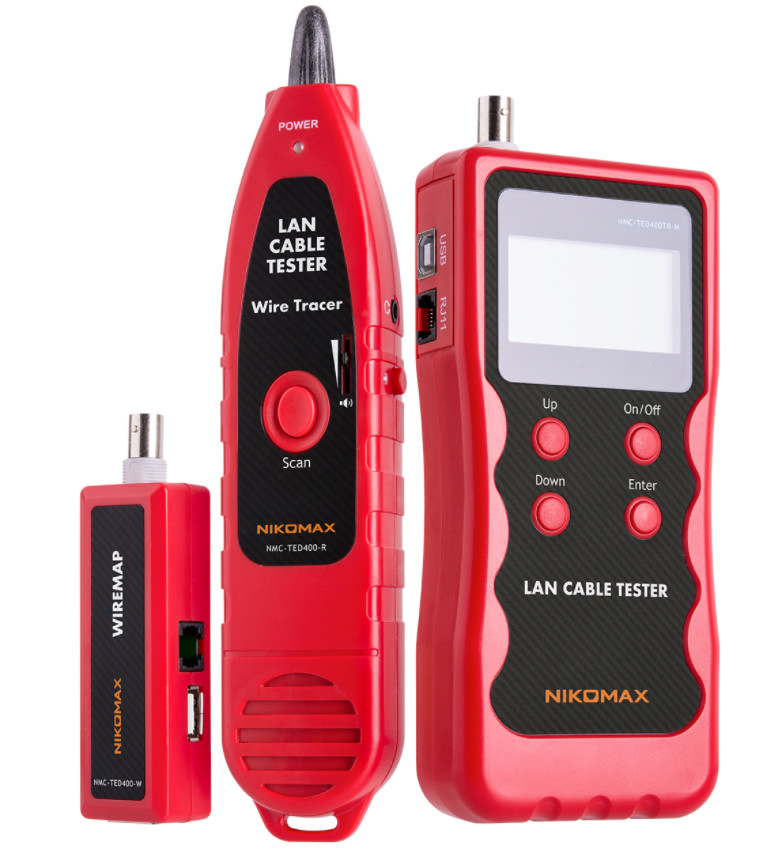 Nikomax kábelteszter (RJ11 / RJ12 / RJ45 / BNC / USB kábelekhez) #1