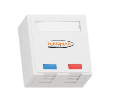 Nikomax UTP Cat5e fali doboz, 2 aljzattal, betét nélkül #1
