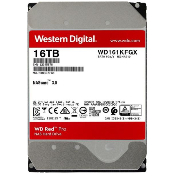 16TB WD Red Pro - NAS SATA3 HDD 512MB - WD161KFGX #1