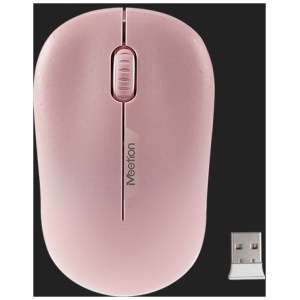 Meetion MT-R545 vezeték nélküli optikai egér, rózsaszín #1