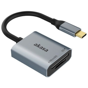 Akasa USB 3.2 Type-C Dual kártyaolvasó (microSD/SD) #1