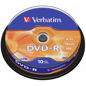 Verbatim DVD-R 16x, hengeres, 10db/henger #1