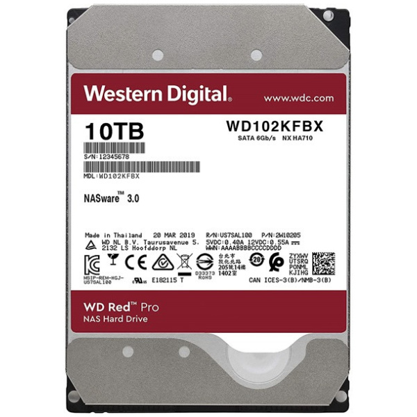 10TB WD Red Pro - NAS SATA3 HDD 256MB - WD102KFBX #1