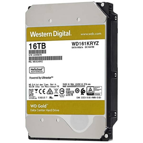 16TB WD Gold Enterprise - SATA3 HDD 512MB - WD161KRYZ #1