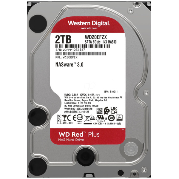 2TB WD Red Plus - NAS SATA3 HDD 128MB - WD20EFZX #1