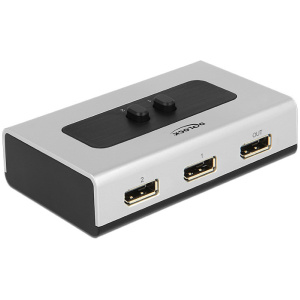 DisplayPort 1.4 switch 2 port, manuális (Delock) #1