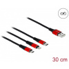 Delock USB 3-in-1 kábel szett (USB-A>Lightning™, Micro USB, USB Type-C™) 30cm #1