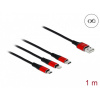 Delock USB 3-in-1 töltőkábel szett (USB-A>Lightning™, Micro USB, USB Type-C™) 1m #1