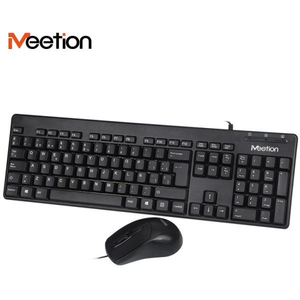 Meetion MT-C100 vezetékes billentyű + egér fekete (USB) #1