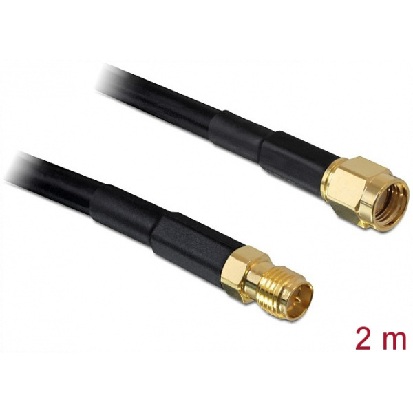 WiFi antenna hosszabbító kábel 2m (RP-SMA) - Delock #1