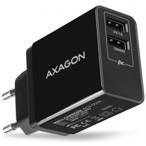 Axagon 220V-os Dual USB fali töltő (1x 2,2A Smart port + 1x 1A USB port) #1