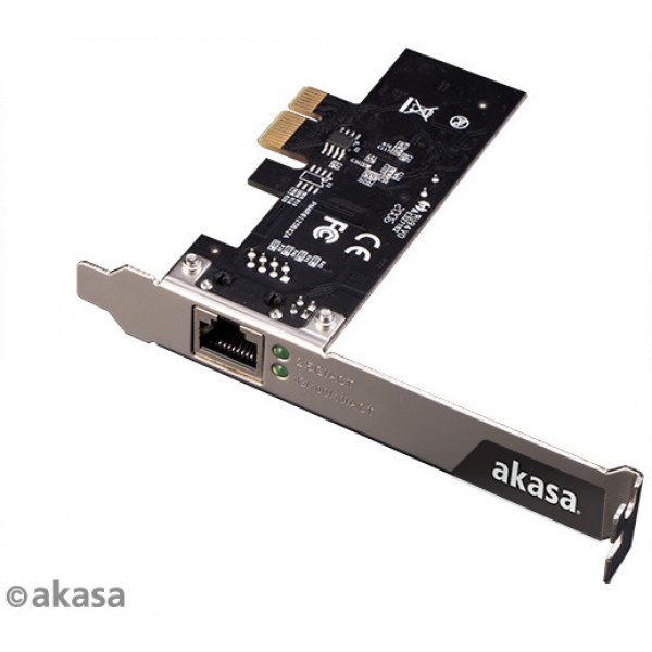 Akasa 2,5 Gbit PCI-Express (x1) hálókártya LP átalakítóval #1
