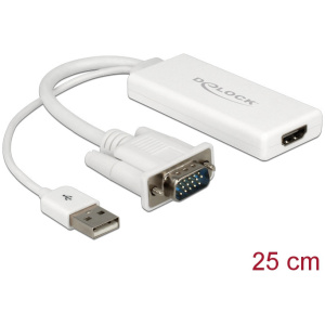 Delock VGA (15-DSUB) > HDMI adapter USB-audioval (passzív) #1