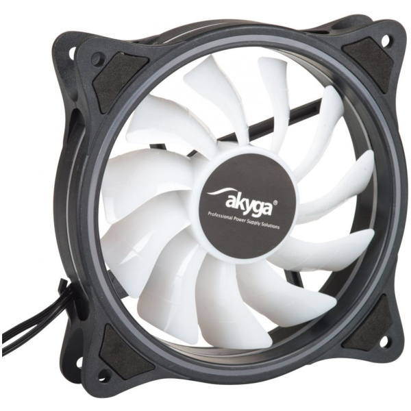 12 cm hűtőventilátor Akyga AW-12D-RGB - RGB LED-es, Mini 6 pin csatlakozóval #1