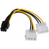Akyga PCIe VGA tápátalakító kábel (2x Molex > 6-pin) #1