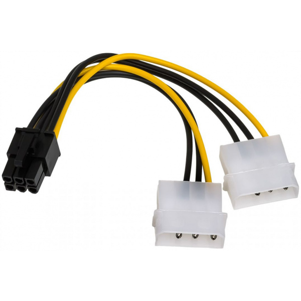 Akyga PCIe VGA tápátalakító kábel (2x Molex > 6-pin) #1