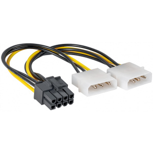 Akyga PCIe VGA tápátalakító kábel (2x Molex > 8-pin) #1