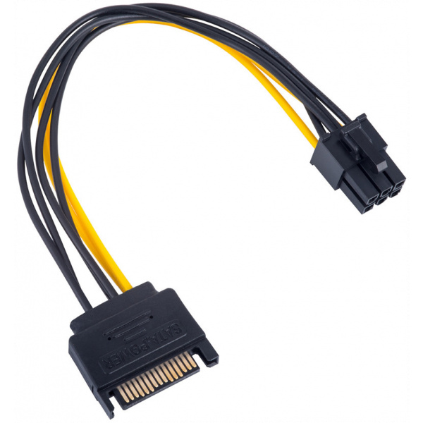 Akyga PCIe VGA tápátalakító kábel (SATA > PCIe 6-pin) #1