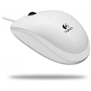 Logitech B100 optikai egér fehér (USB) #1