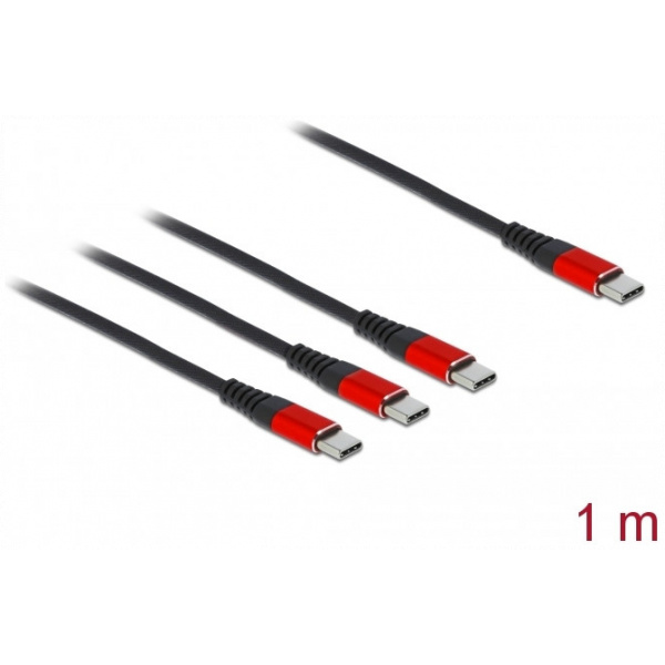 Delock USB 3-in-1 kábel szett (USB-C > 3x USB Type-C™) 1m #1